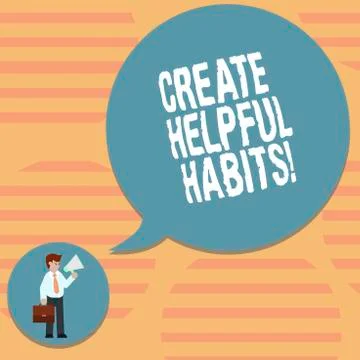 Word writing text Create Helpful Habits. Business concept for Develop a イラスト素材