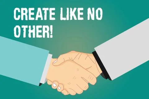 Word writing text Create Like No Other. Business concept for Be more creative Illustrazione stock