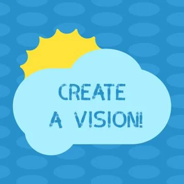 Word writing text Create A Vision. Business concept for Develop a strategy Stock Illustration
