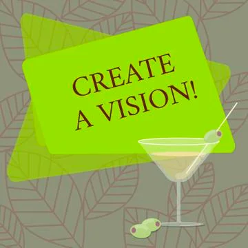 Word writing text Create A Vision. Business concept for Develop a strategy Stockillustratie