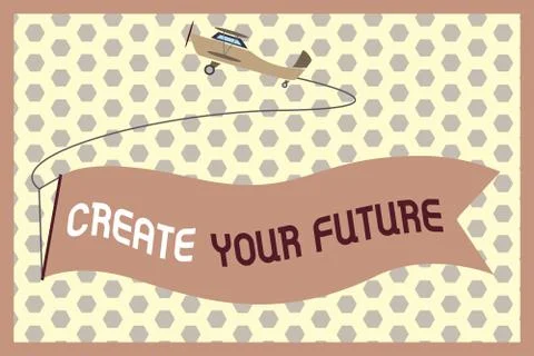 Word writing text Create Your Future. Business concept for Set Target and Career Stock Illustration