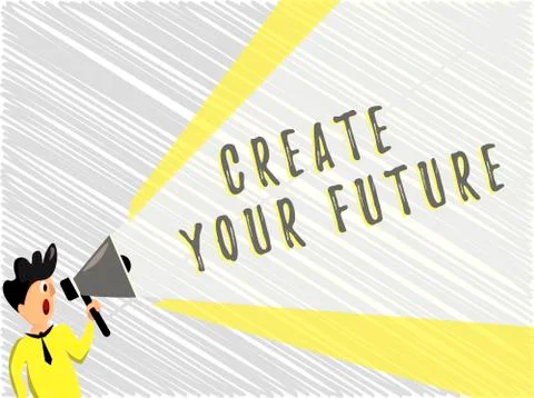 Word writing text Create Your Future. Business concept for Set Target and Career Stock Illustration
