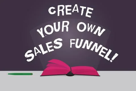 Word writing text Create Your Own Sales Funnel. Business concept for Develop a Stockillustratie