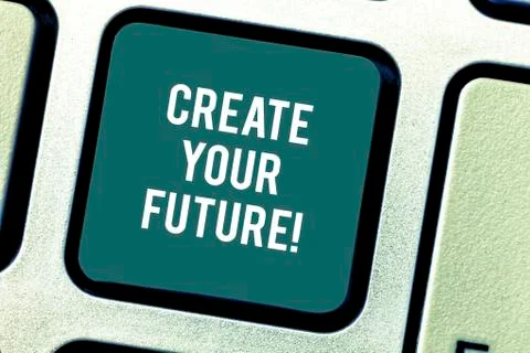 Word writing text Create Your Future. Business concept for work hard to shape Foto stock