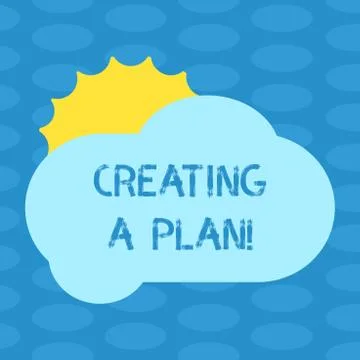 Word writing text Creating A Plan. Business concept for Establish steps to Stockillustratie