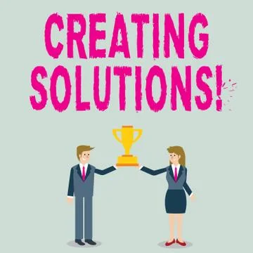 Word writing text Creating Solutions. Business concept for Make ways to solve a 库存插图
