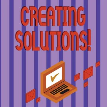 Word writing text Creating Solutions. Business concept for Make ways to solve a 库存插图