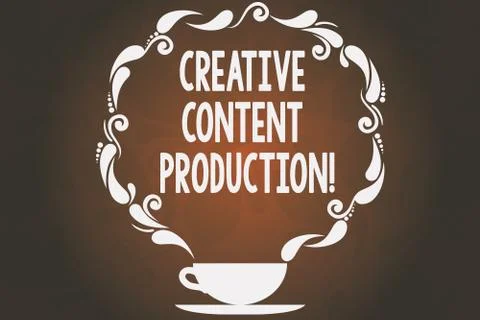 Word writing text Creative Content Production. Business concept for Developing Ilustración de archivo