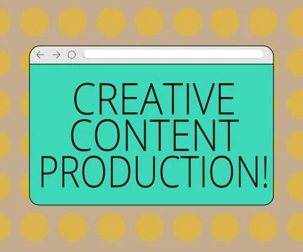 Word writing text Creative Content Production. Business concept for Developing Illustrazione stock