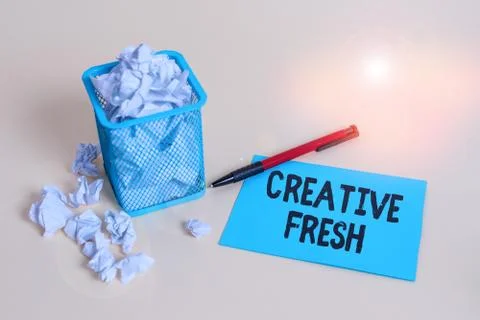 Word writing text Creative Fresh. Business concept for way of looking at Foto stock