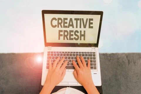 Word writing text Creative Fresh. Business concept for way of looking at Foto stock