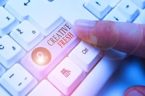 Word writing text Creative Fresh. Business concept for way of looking at Foto stock