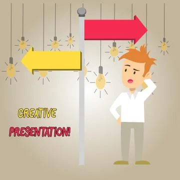 Word writing text Creative Presentation. Business concept for process of Illustrazione stock