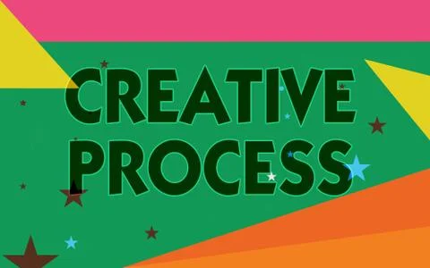 Word writing text Creative Process. Business concept for act of making new Stock Illustration