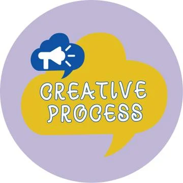 Word writing text Creative Process. Business concept for act of making new Stock Illustration