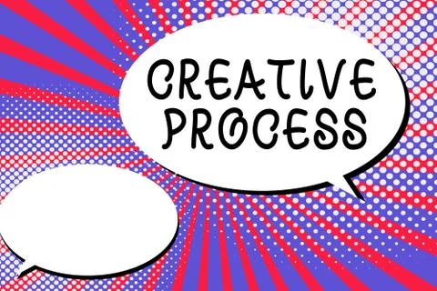 Word writing text Creative Process. Business concept for act of making new Stock Illustration