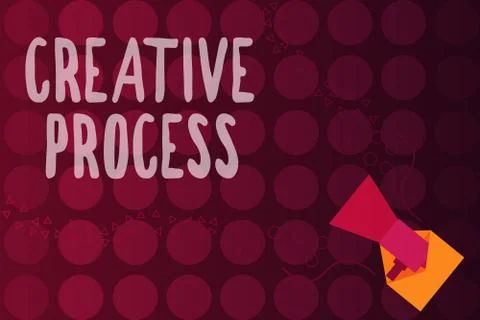 Word writing text Creative Process. Business concept for act of making new Stock Illustration