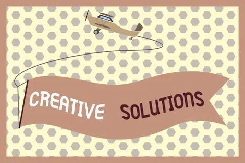 Word writing text Creative Solutions. Business concept for Original and unique イラスト素材