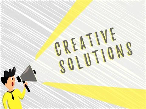 Word writing text Creative Solutions. Business concept for Original and uniqu Illustrazione stock