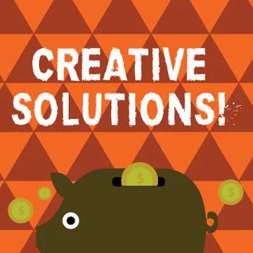 Word writing text Creative Solutions. Business concept for mental process of  Illustrazione stock