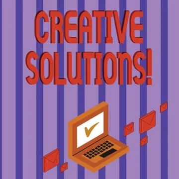 Word writing text Creative Solutions. Business concept for mental process of 스톡 일러스트