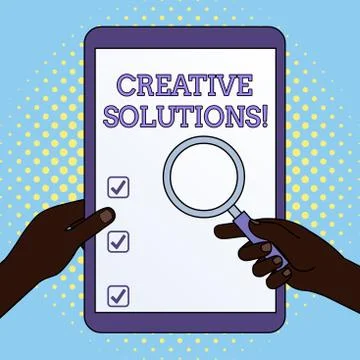 Word writing text Creative Solutions. Business concept for Original and unique Illustrazione stock