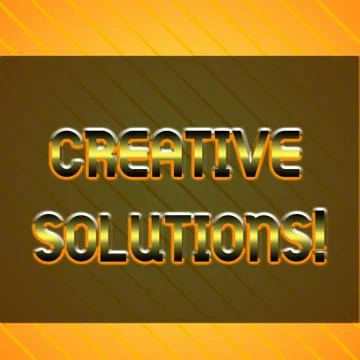 Word writing text Creative Solutions. Business concept for Original and unique 스톡 일러스트