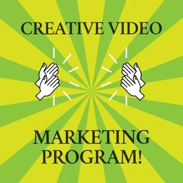 Word writing text Creative Video Marketing Program. Business concept for Online Stock-Illustration
