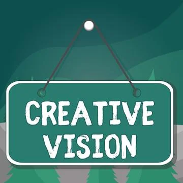 Word writing text Creative Vision. Business concept for process of purposefully Stock Illustration