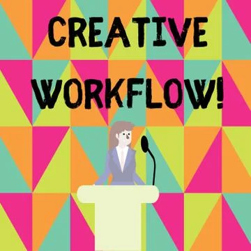 Word writing text Creative Workflow. Business concept for the process undertaken Stock Illustration