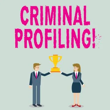 Word writing text Criminal Profiling. Business concept for Develop profiles for 스톡 일러스트