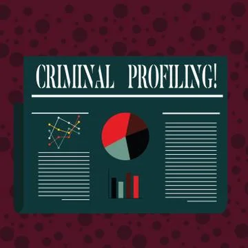 Word writing text Criminal Profiling. Business concept for Develop profiles for 스톡 일러스트