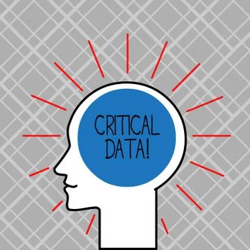 Word writing text Critical Data. Business concept for elements of business Stock Illustration