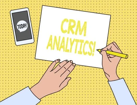 Word writing text Crm Analytics. Business concept for applications used to Stock Illustration