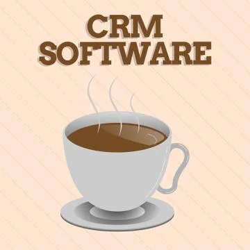 Word writing text Crm Software. Business concept for Customer relationship イラスト素材