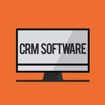 Word writing text Crm Software. Business concept for Customer relationship Stock Illustration