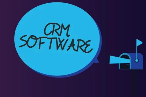 Word writing text Crm Software. Business concept for Customer relationship Illustrazione stock