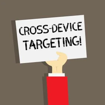 Word writing text Cross Device Targeting. Business concept for identifying 스톡 일러스트