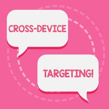 Word writing text Cross Device Targeting. Business concept for identifying Stock Illustration
