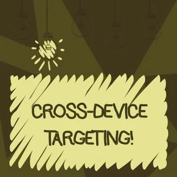 Word writing text Cross Device Targeting. Business concept for identifying 스톡 일러스트