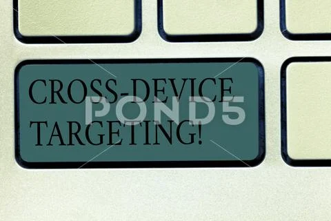 Word writing text Cross Device Targeting. Business concept for identifying Stock Photos