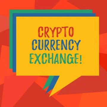 Word writing text Crypto Currency Exchange. Business concept for Trading of Ilustração Stock
