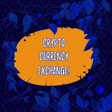Word writing text Crypto Currency Exchange. Business concept for Trading of Ilustração Stock