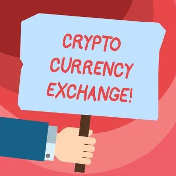 Word writing text Crypto Currency Exchange. Business concept for Trading of Ilustração Stock