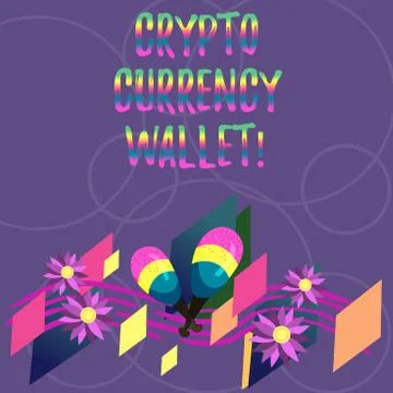 Word writing text Crypto Currency Wallet. Business concept for Digital wallet Illustrazione stock