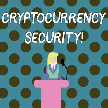 Word writing text Cryptocurrency Security. Business concept for attempts obta Stock-Illustration