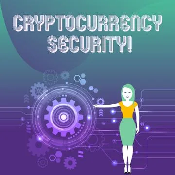 Word writing text Cryptocurrency Security. Business concept for attempts obta Stock-Illustration