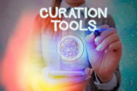 Word writing text Curation Tools. Business concept for Software used in Stock Photos
