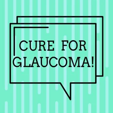 Word writing text Cure For Glaucoma. Business concept for eye drops pills laser Stock Illustration