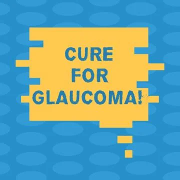 Word writing text Cure For Glaucoma. Business concept for eye drops pills laser Stock Illustration